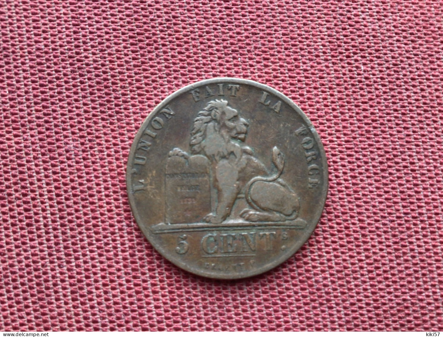 BELGIQUE Monnaie 5 Cts 1851 Assez Rare - 5 Cents