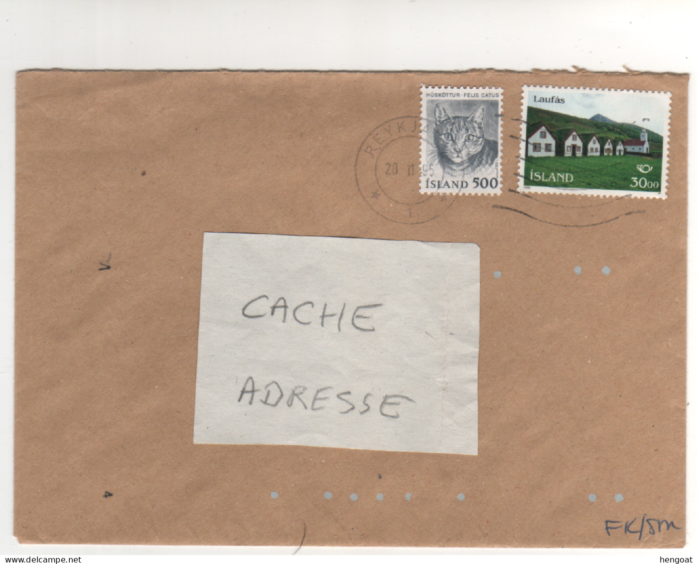 Timbres , Stamps " Chat , Maisons " Sur Lettre Complète , Cover , Mail Du 20/11/95 - Briefe U. Dokumente