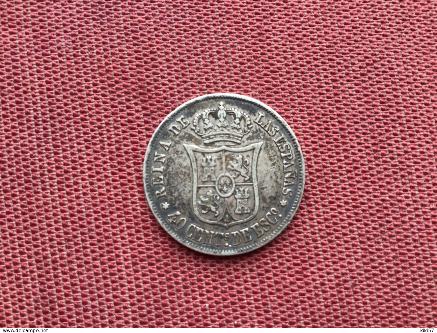 ESPAGNE Monnaie De 40 Centimos Argent 1864 Superbe état - Provinciale Munten