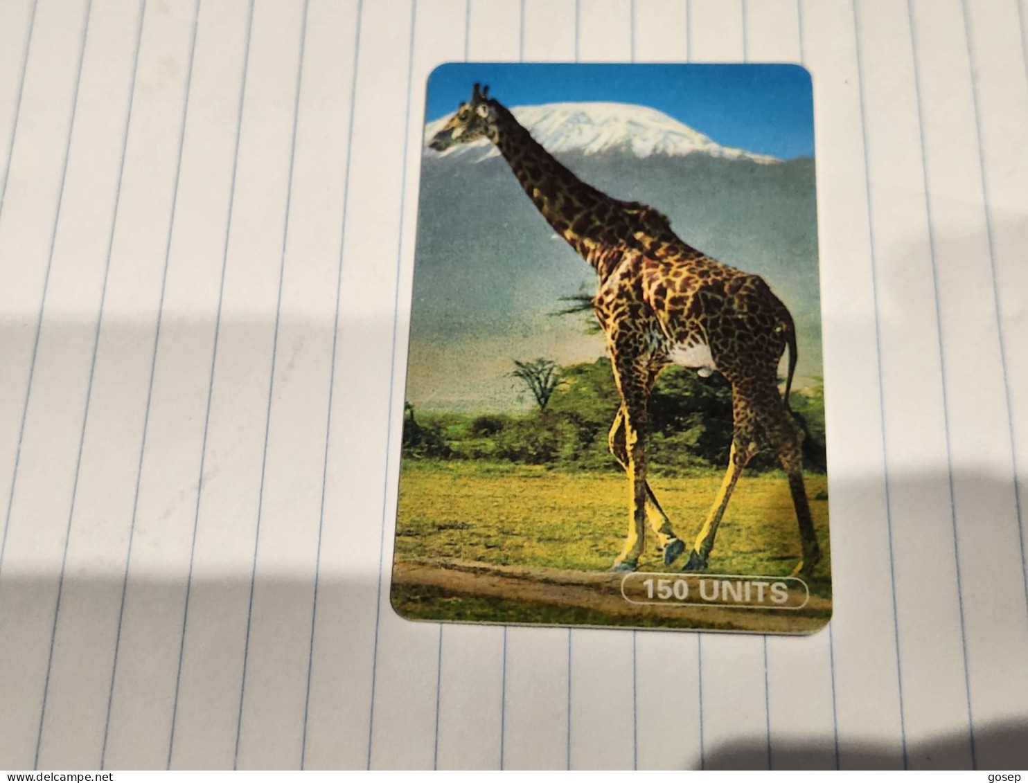 Tanzania-(TAZ-TT-01B)-giraffe-(5)-(150units)-(number Left Side Up)-(00139712)-used Card+1card Prepiad/gift Free - Tansania