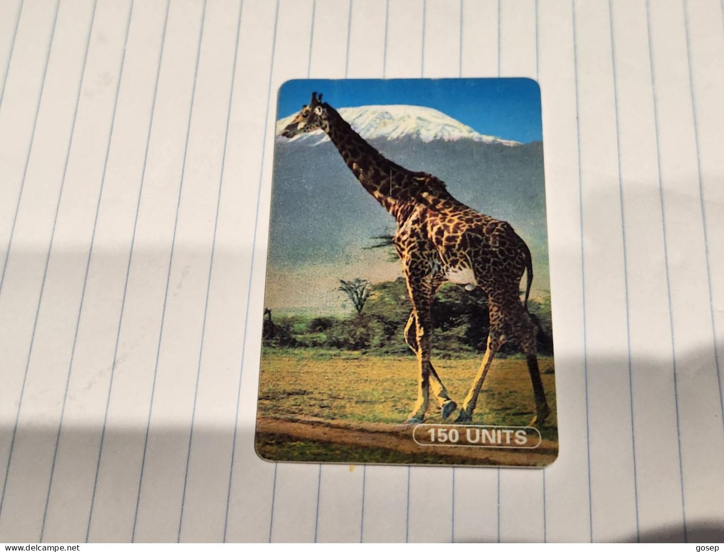 Tanzania-(TAZ-TT-01B)-giraffe-(10)-(150units)-(number Left Side Up)-(00218600)-used Card+1card Prepiad/gift Free - Tanzania