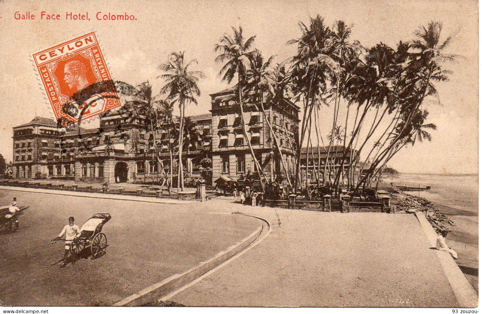 SRI LANKA, CEYLON, COLOMBO, GALLE FACE HOTEL.  Carte Impeccable , Timbrée  Oblitérée 1914 . - Sri Lanka (Ceylon)