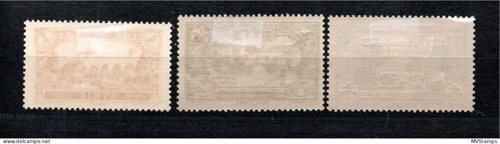 French Levante 1942 Old Set Overprinted Stamp (Michel 37/9) Unused/MLH - Unused Stamps