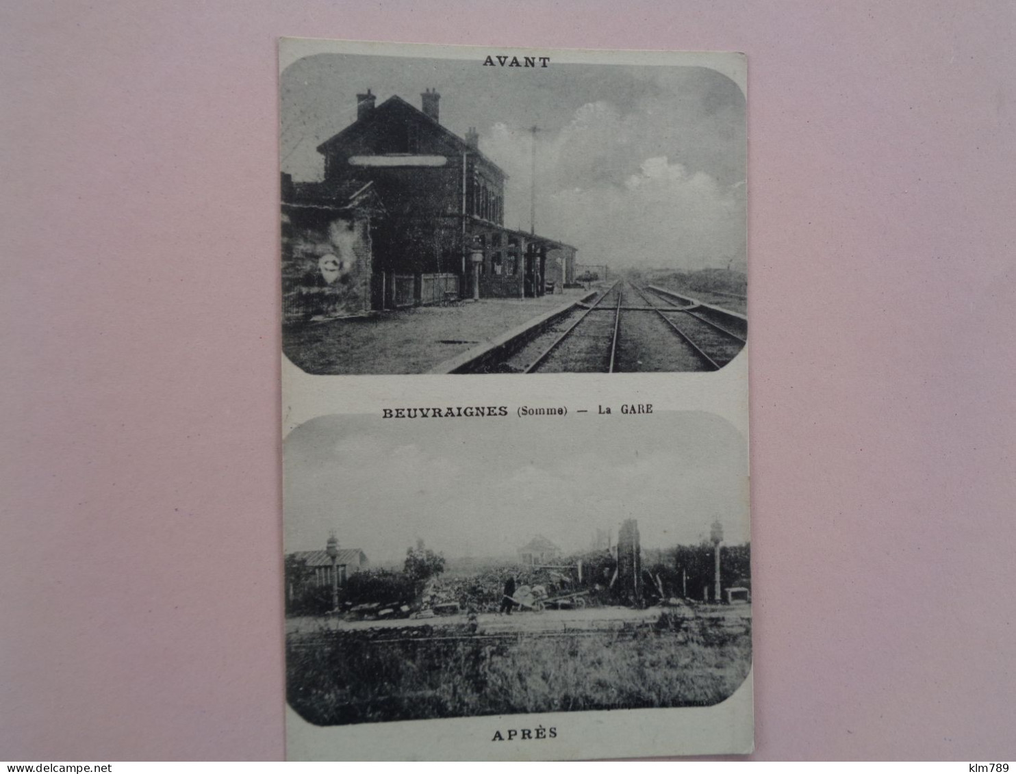 80 - Somme - Breuvaignes - La Gare - Double Vues - Avant Et Après Guerre - - Beuvraignes