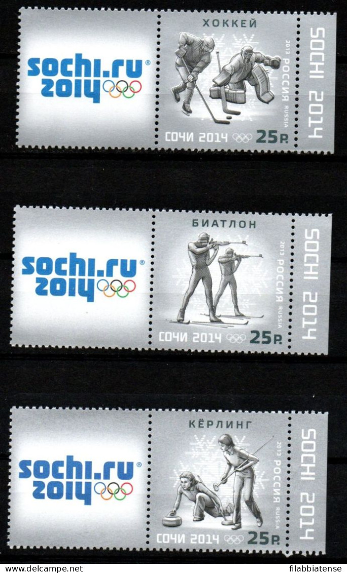 2013 - Russia 7422/24 Olimpiadi Di Sochi Con Bandelle   ------ - Hiver 2014: Sotchi