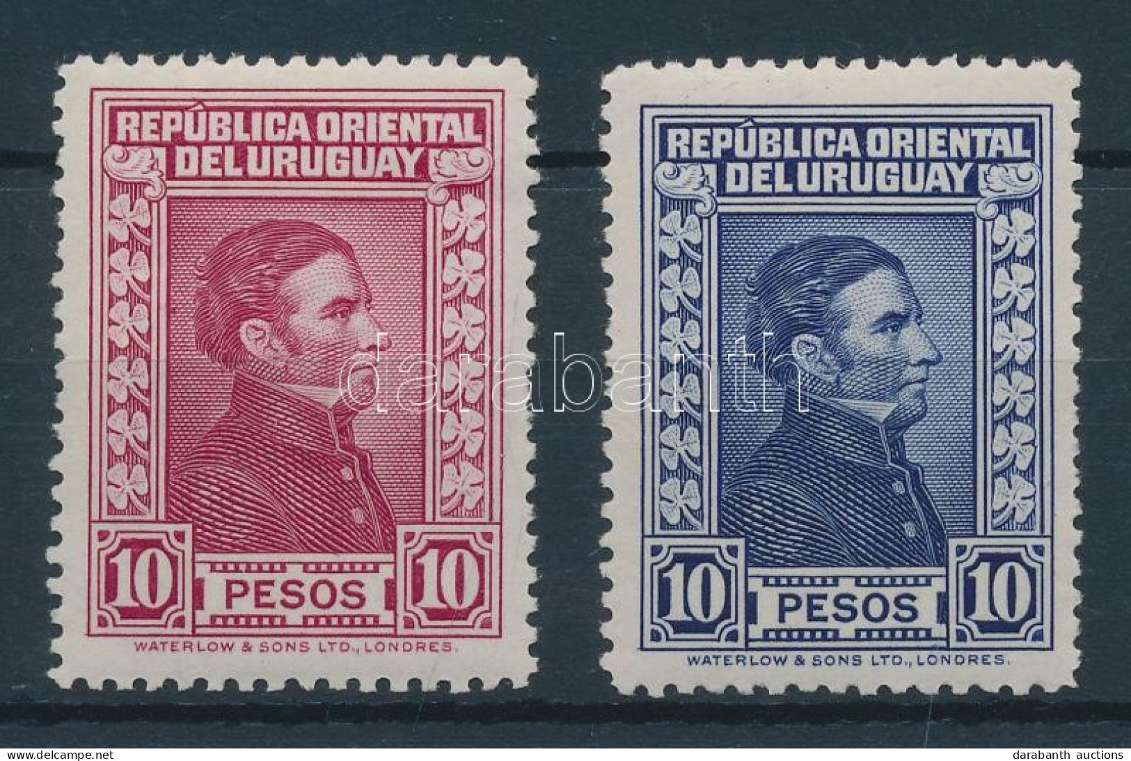 ** Uruguay 1932/33 Forgalmi Bélyegek Mi 472-473 (Mi EUR 480.-) (rövid Fogak / Short Perfs.) - Altri & Non Classificati