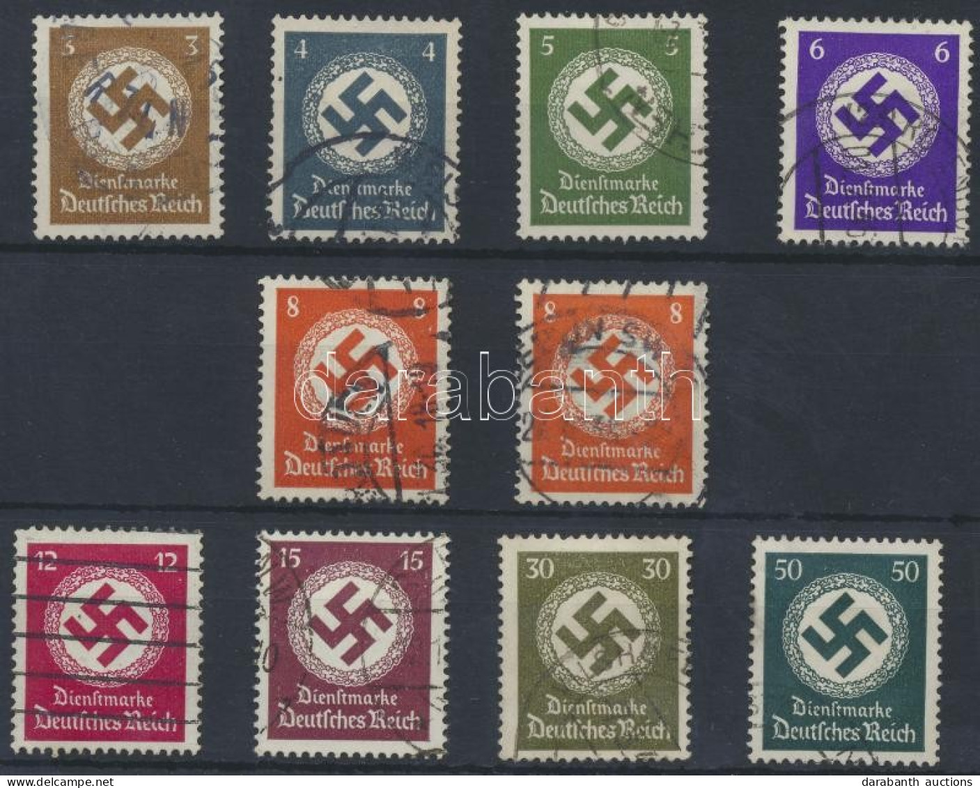 O Deutsches Reich 1942 Hivatalos 10 Klf érték Mi 166-169a, 170 A+b, 172a, 173, 175, 177 (Mi EUR ~1.400.-) Garancia Nélkü - Altri & Non Classificati