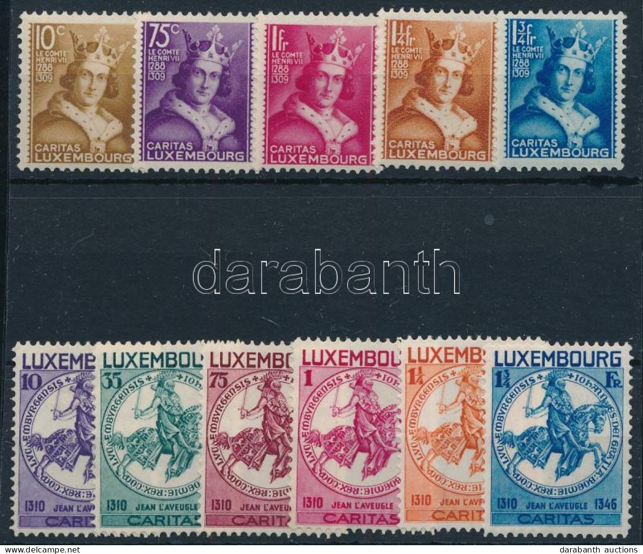 * Luxemburg 1933-1934 Mi 252-256, 259-264 (Mi EUR 140,-) - Andere & Zonder Classificatie