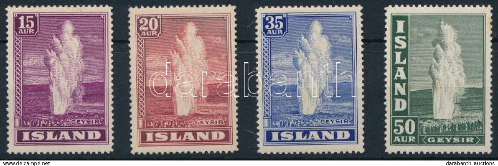 ** Izland 1938 Mi 193-196 (Mi EUR 110,-) (50A Rozsda / Stain) - Otros & Sin Clasificación