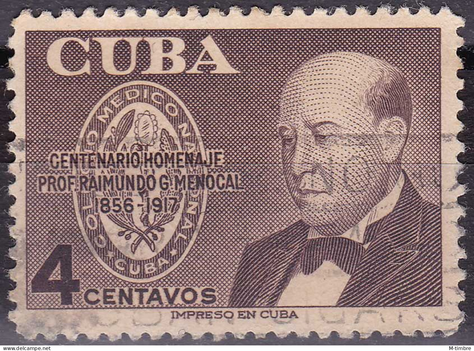 Cuba YT 444 Mi 516 Année 1956 (Used °) Médecin - Raymond G. Menocal - Used Stamps
