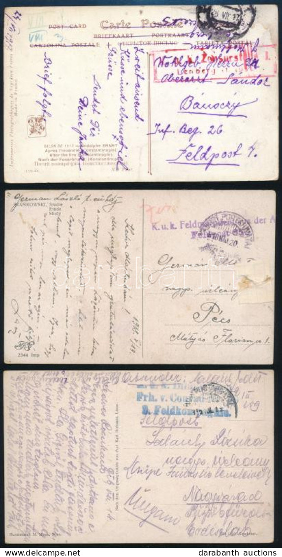 1916-1918 3 Db I. Világháborús Tábori Posta Képeslap - Other & Unclassified