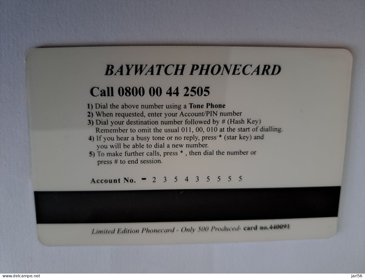 GREAT BRITAIN / 10 POUND /MAGSTRIPE  / BAYWATCH PHONECARD/ LIMITED EDITION/ ONLY 500 EX     **15682** - [10] Colecciones