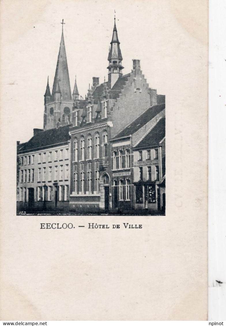 CPA  - BELGIQUE -  FLAN - ORIEN - EECLOO -     Hotel De Ville - Eeklo