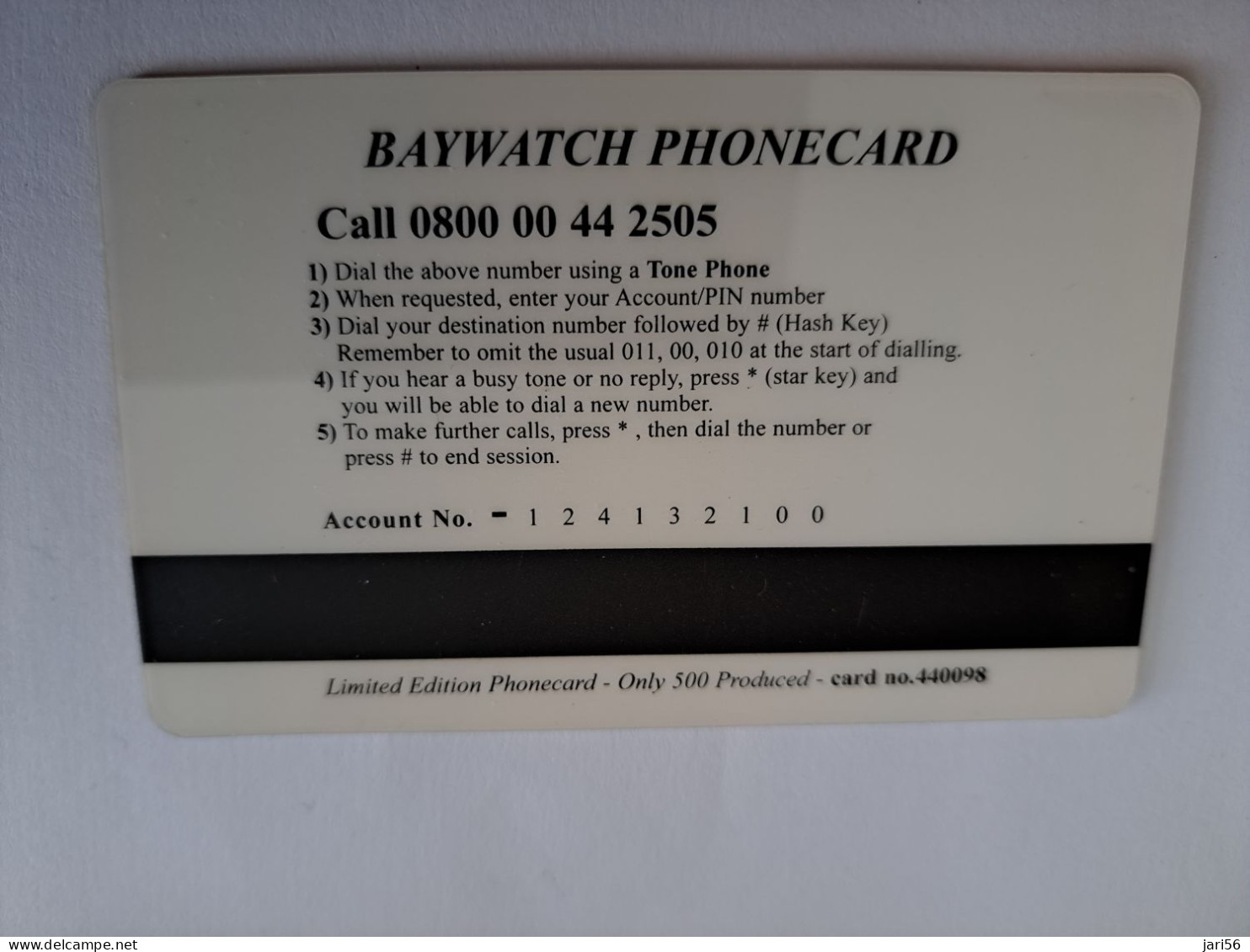 GREAT BRITAIN / 20 POUND /MAGSTRIPE  / BAYWATCH PHONECARD/ LIMITED EDITION/ ONLY 500 EX     **15684** - Verzamelingen