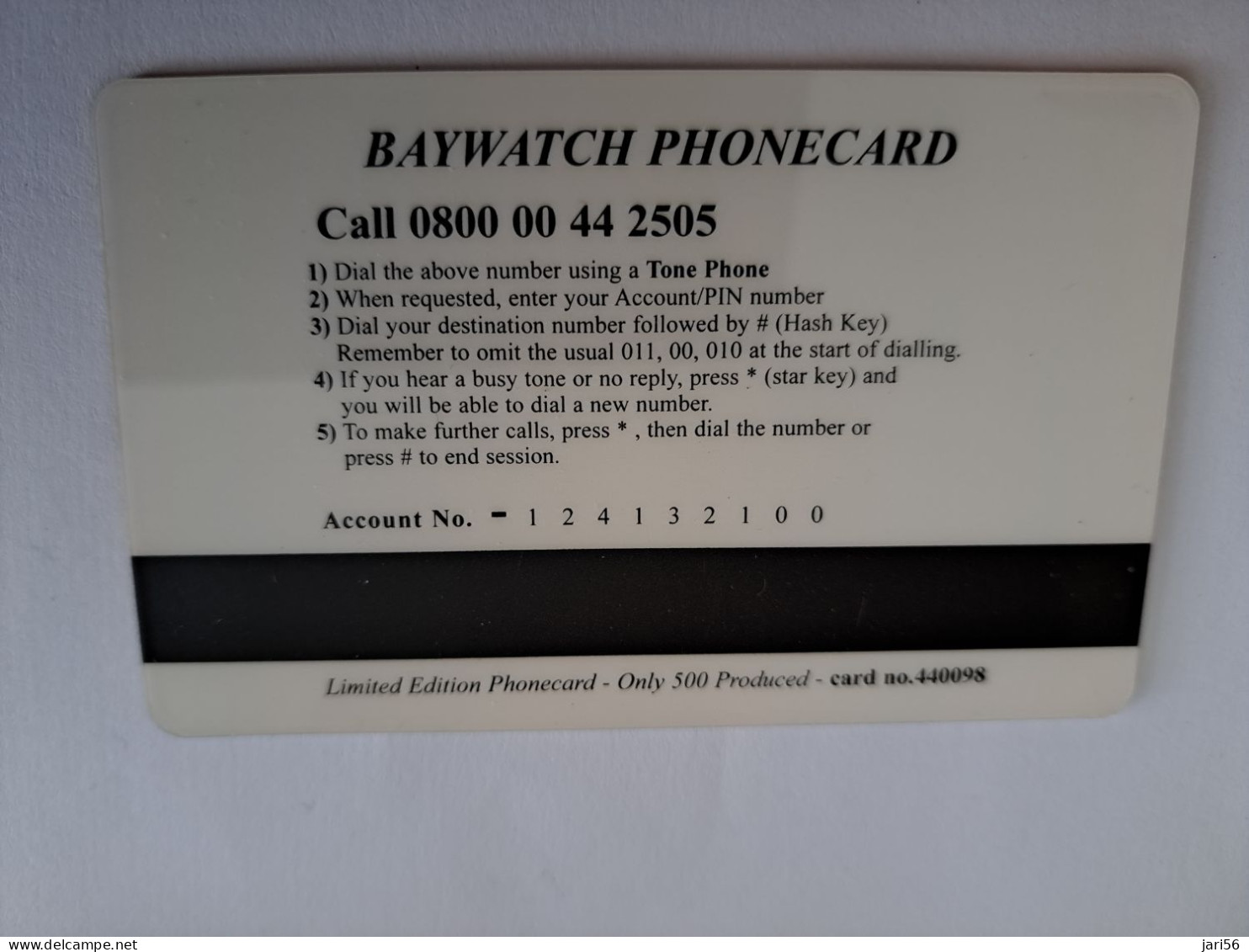 GREAT BRITAIN / 20 POUND /MAGSTRIPE  / BAYWATCH PHONECARD/ LIMITED EDITION/ ONLY 500 EX     **15684** - [10] Sammlungen