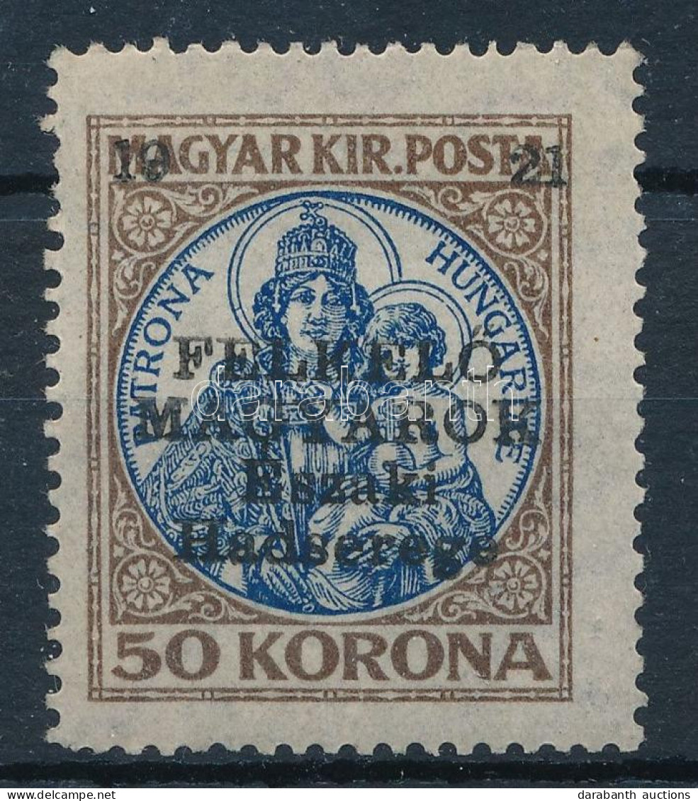 * Nyugat-Magyarország V. 1921 Koronás Madonna 50K Bodor Vizsgálójellel - Other & Unclassified