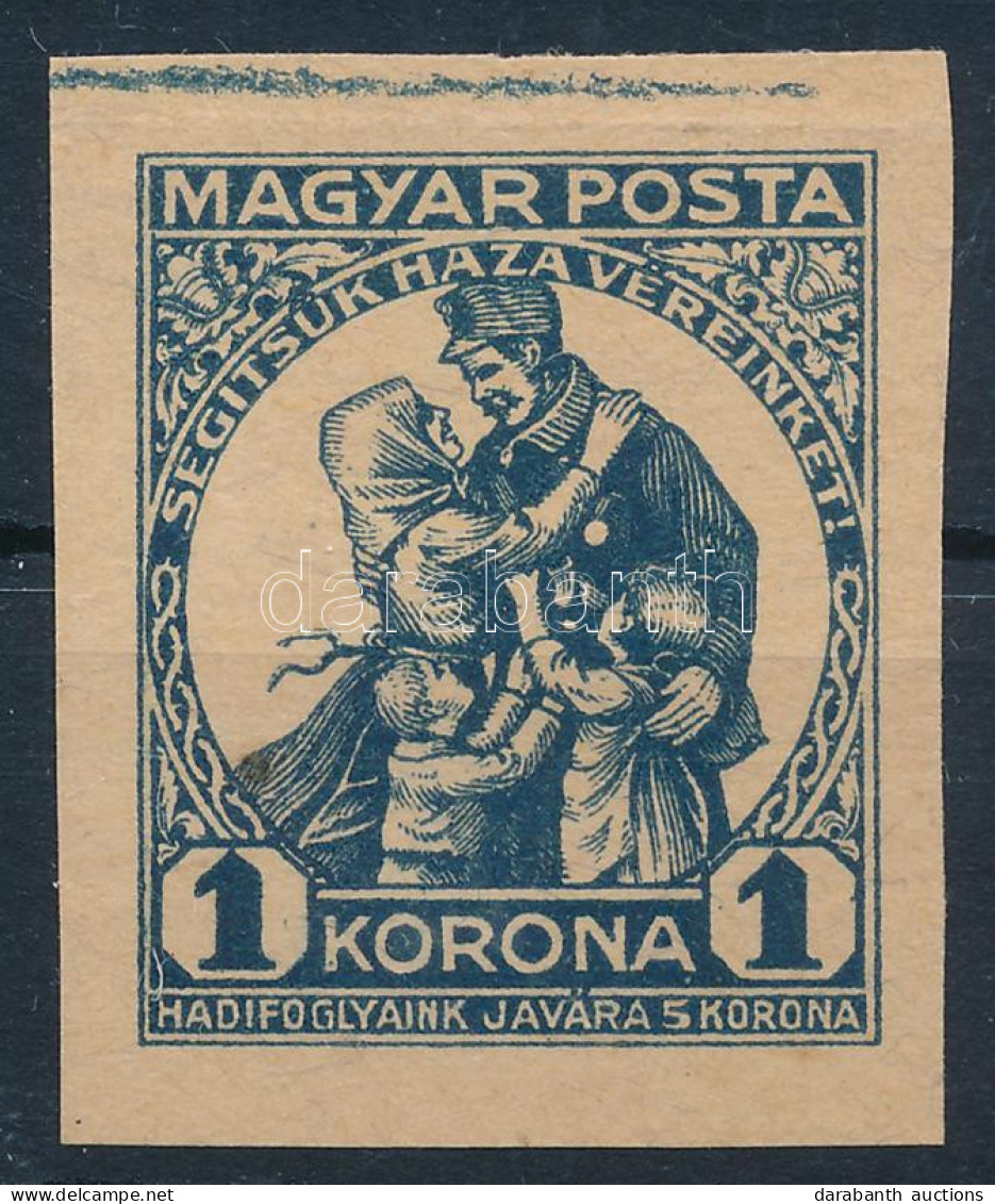 (*) 1920 Hadifogoly 1K Fogazatlan Próbanyomat Vastagabb Vízjel Nélküli Papíron / Proof - Altri & Non Classificati