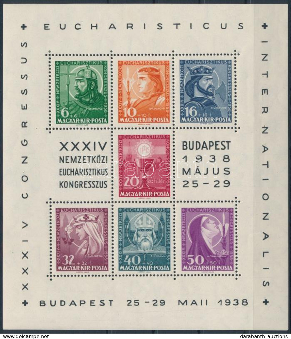 * 1938 Eucharisztikus Blokk (kis Falcnyom) (**10.000) - Other & Unclassified