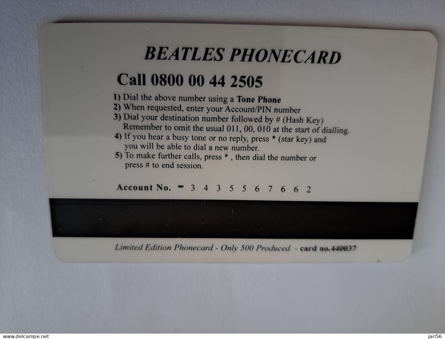 GREAT BRITAIN / 5 POUND /MAGSTRIPE  / BEATLES  PHONECARD/ LIMITED EDITION/  ONLY 500 EX     **15688** - [10] Sammlungen