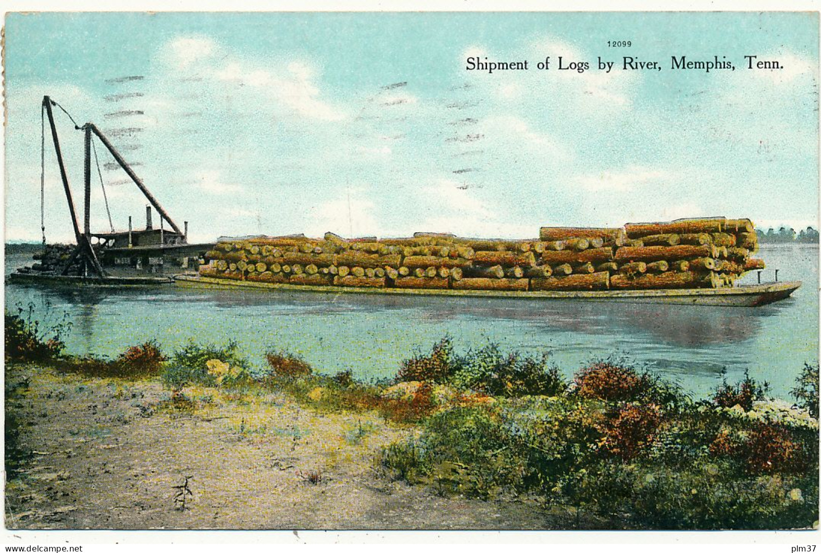 MEMPHIS, TN  - Shipment Of Logs By River, Transport De Grumes - Memphis