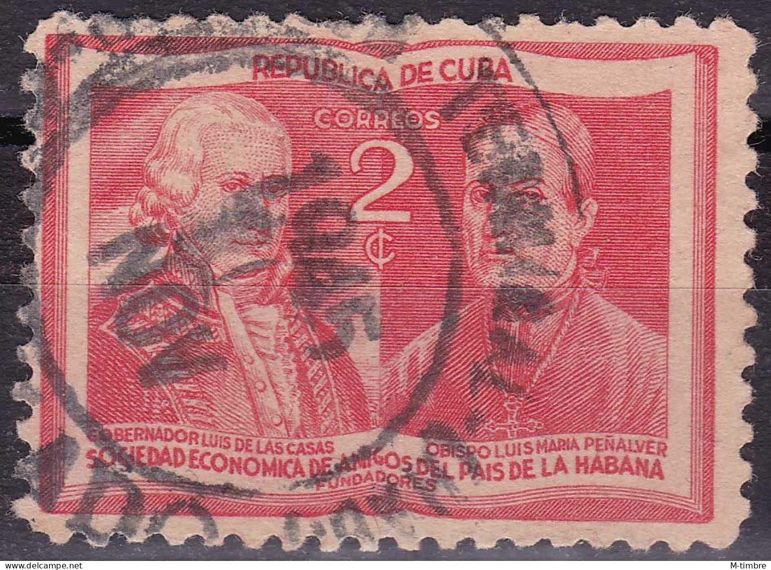 Cuba YT 286 Mi 200 Année 1943 - 1945 (Used °) Politicien - Evêque - Luis De Las Casas - Gebraucht