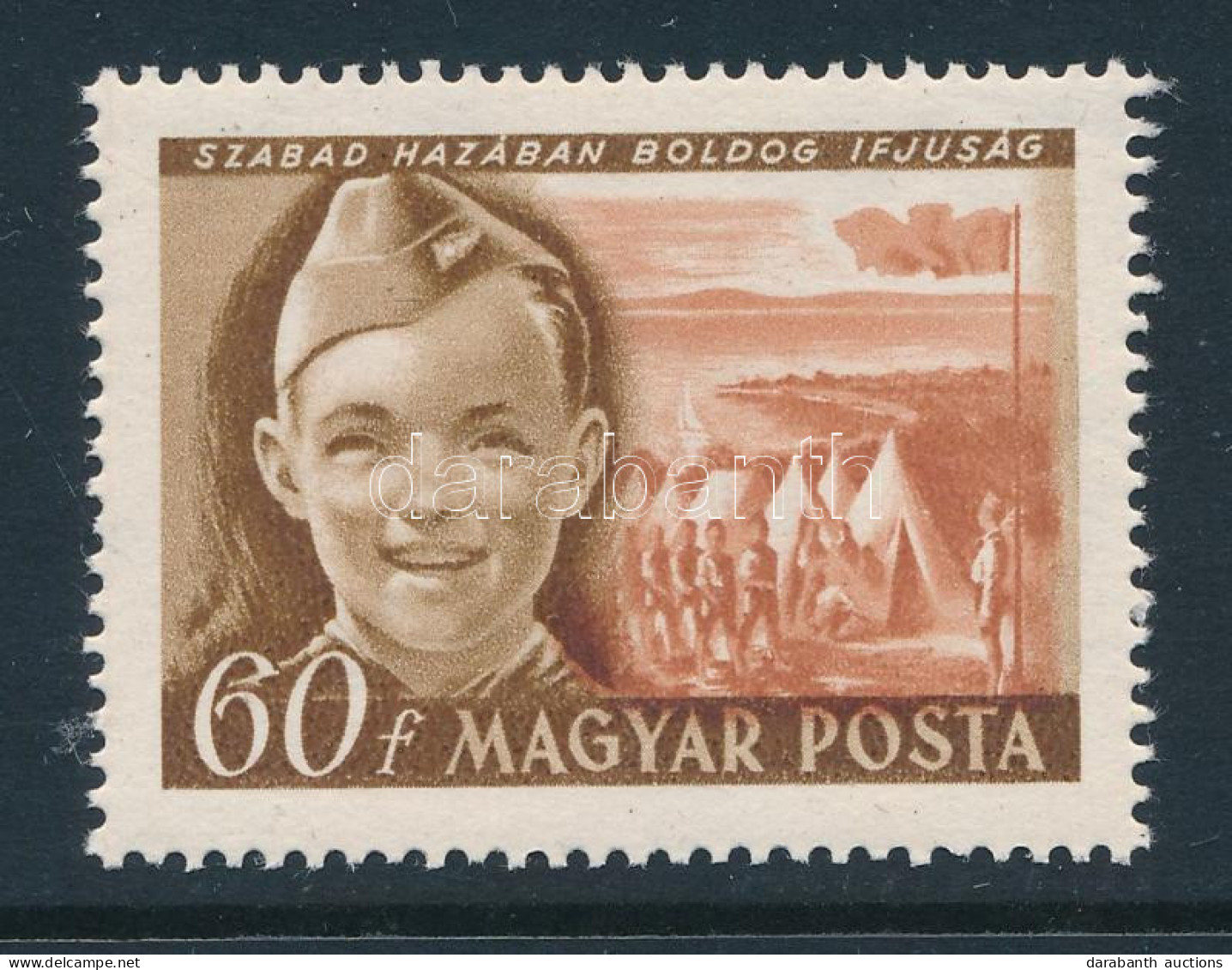 ** 1950 Gyermek (I.) 60f A Középrész Elcsúszásával - Other & Unclassified