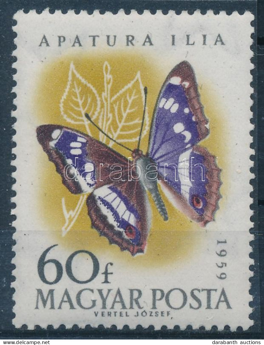 ** 1959 Lepke (I.) 60f "a Lepke Szárnyán Kettős Fehér Csík" Lemezhiba (6.000) - Other & Unclassified