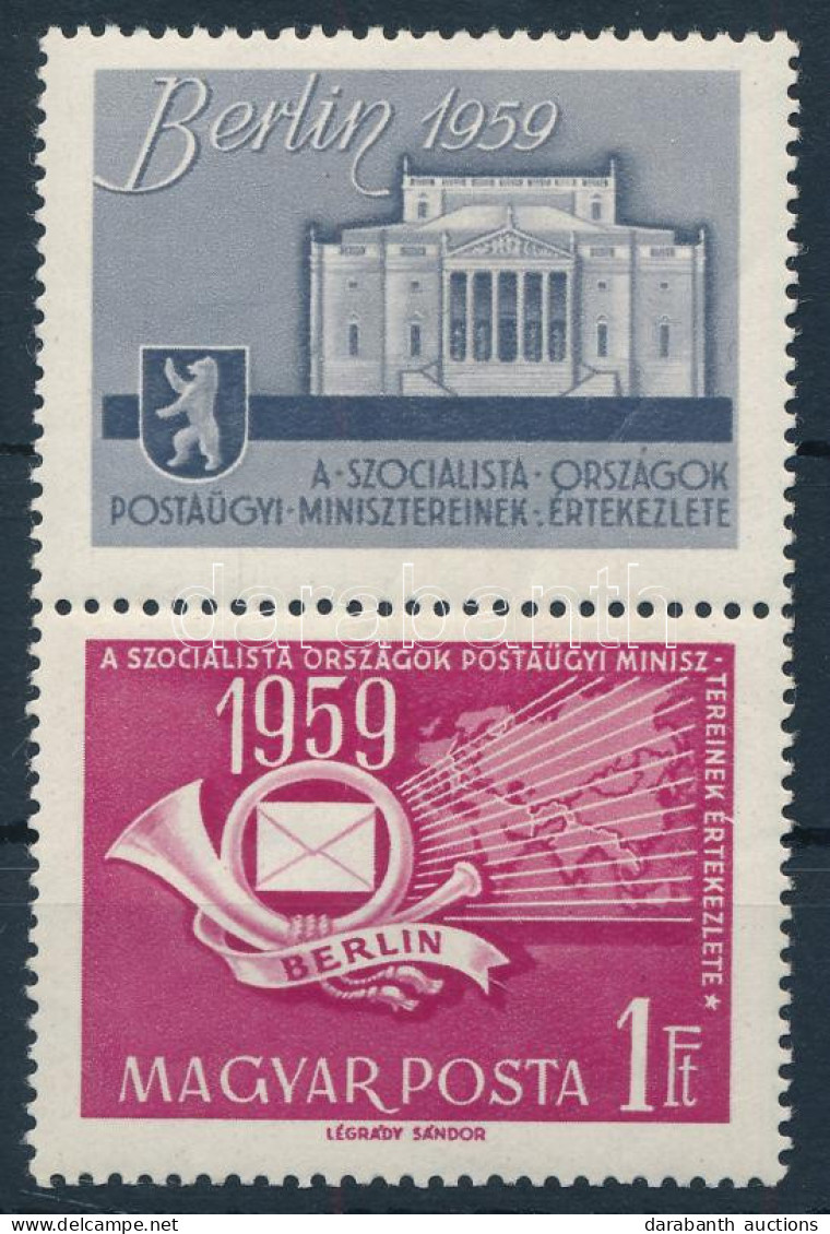 ** 1959 A Szocialista Országok Postaügyi Minisztereinek értekezlete (II.) - Berlin Pár, Benne Az Ismert Lemezhibákkal (g - Andere & Zonder Classificatie