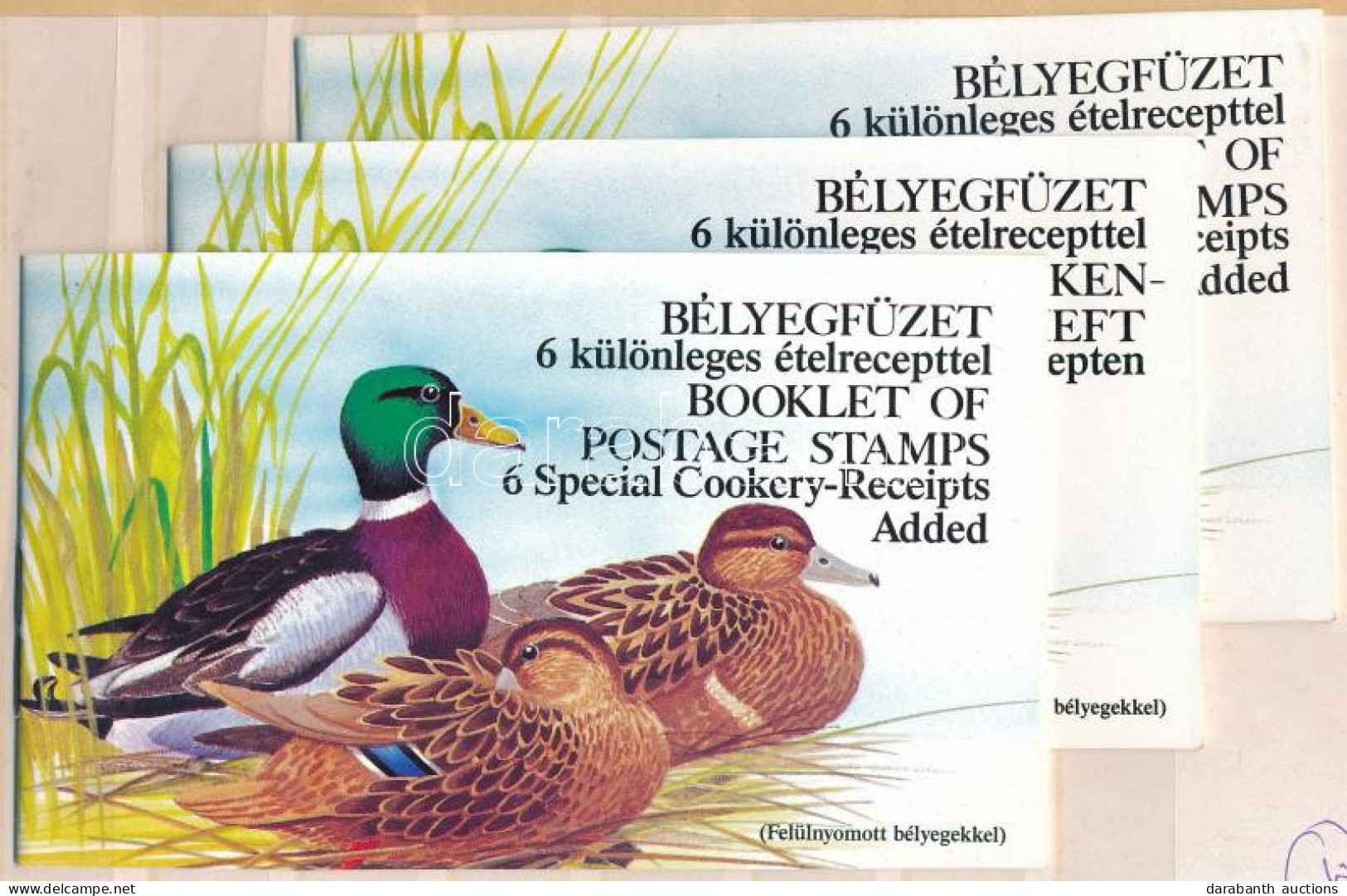 ** 1988 Récék Bélyegfüzet + 1989 Récék Felülnyomott Angol és Német Nyelvű 1-1 Db Bélyegfüzet - Other & Unclassified