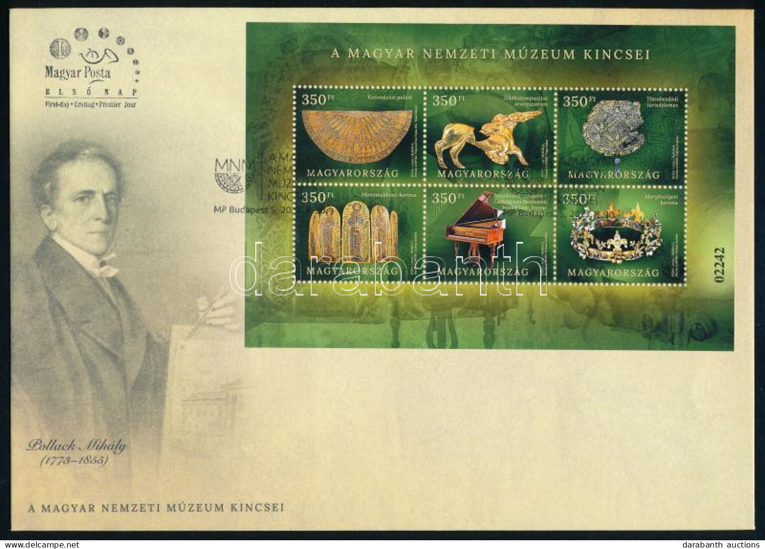 2023 Magyar Nemzeti Múzeum Kincsei Blokk FDC - Other & Unclassified