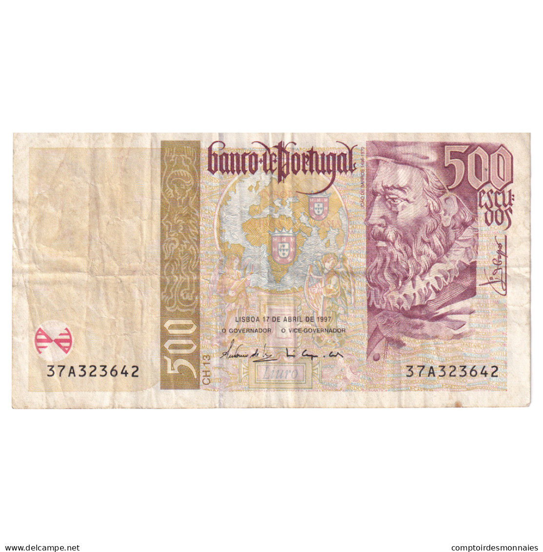 Billet, Portugal, 500 Escudos, 1997-04-17, KM:187a, TB - Portugal