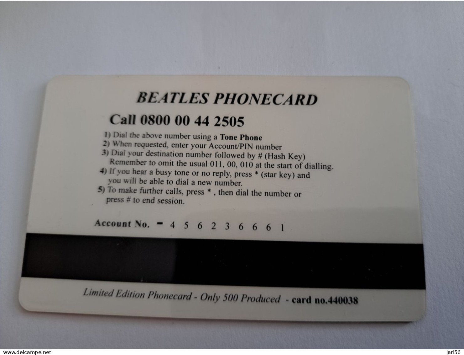 GREAT BRITAIN / 20 POUND /MAGSTRIPE  / BEATLES  PHONECARD/ LIMITED EDITION/  ONLY 500 EX     **15691** - [10] Collections