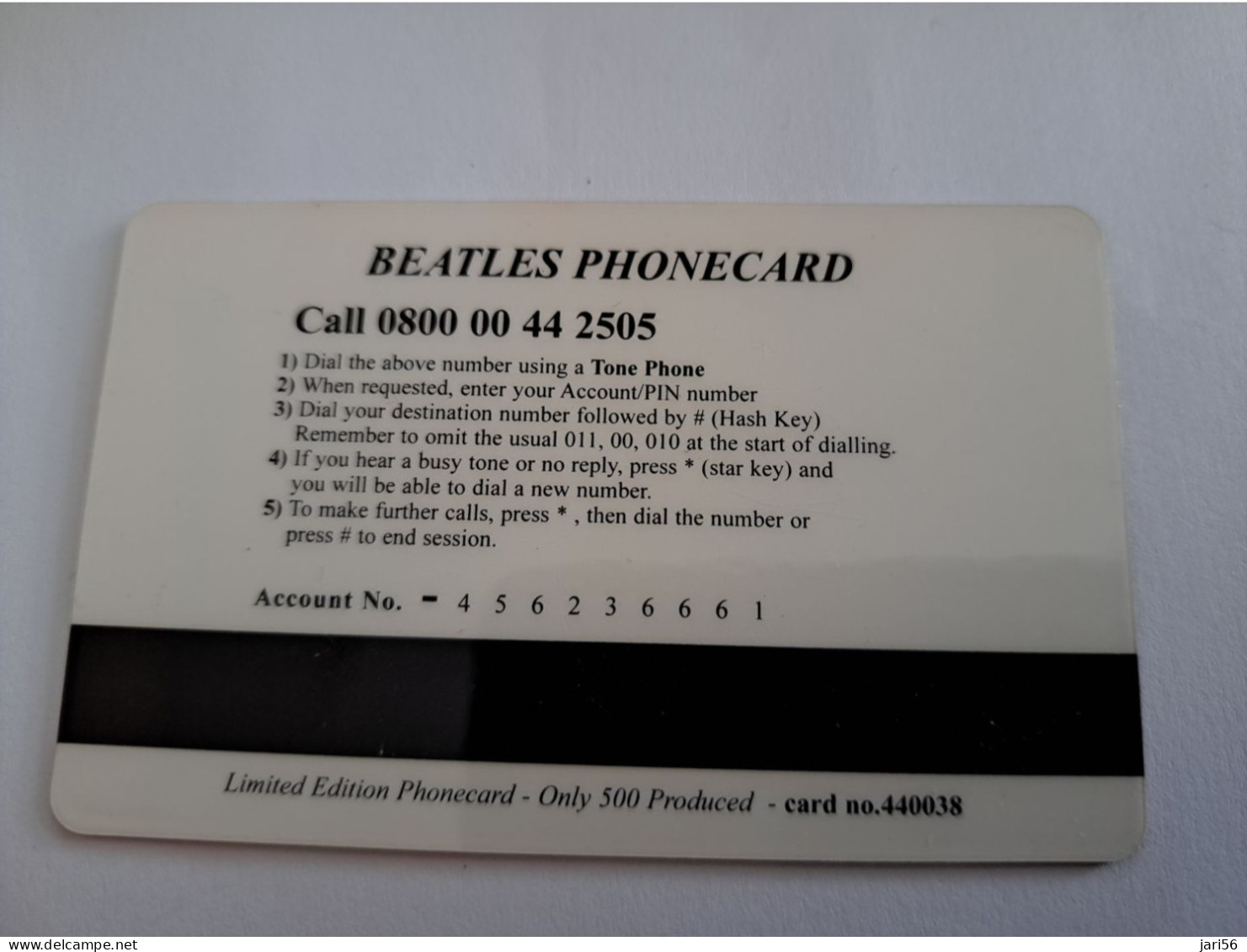 GREAT BRITAIN / 20 POUND /MAGSTRIPE  / BEATLES  PHONECARD/ LIMITED EDITION/  ONLY 500 EX     **15691** - Collections