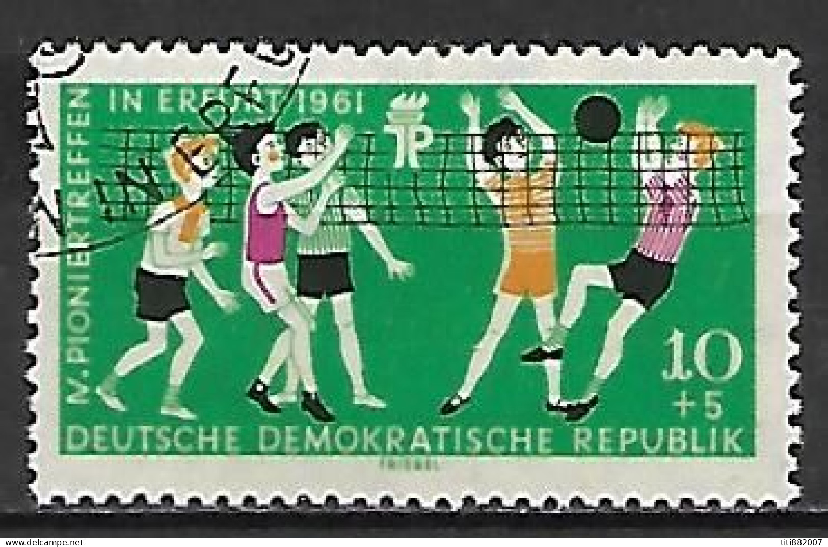 RDA   /   DDR.  -    Enfants  Jouant  Au  VOLLEY - BALL    -   Oblitéré - Volleyball