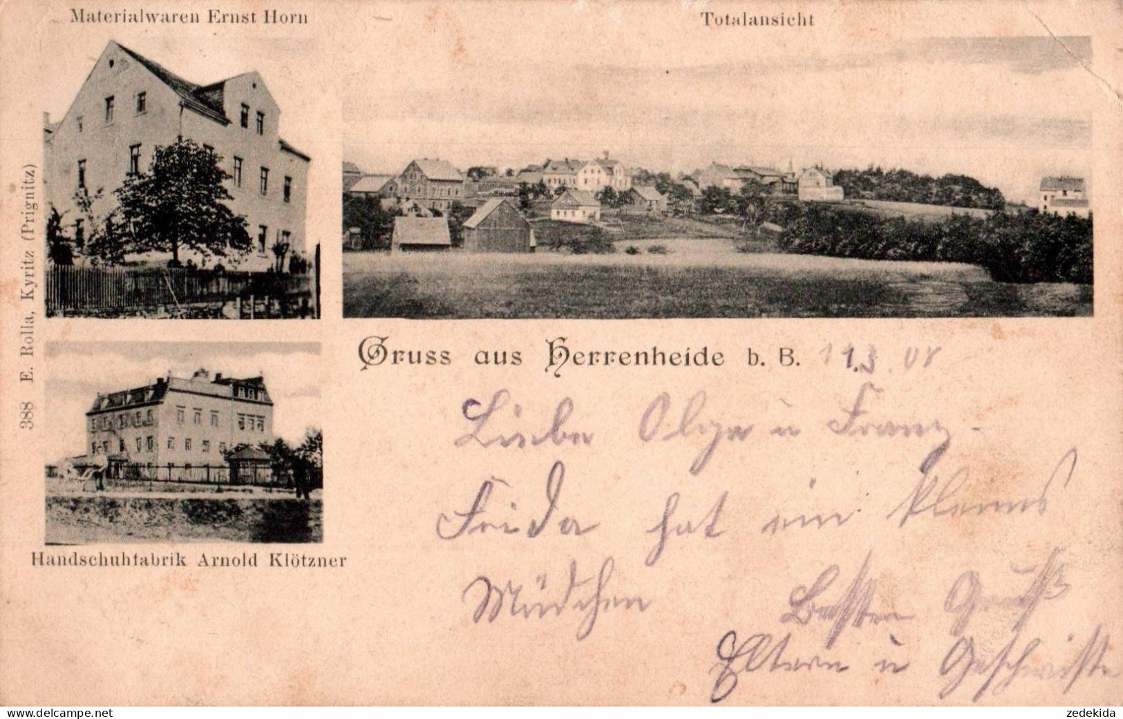 G6769 - Herrenheide Bei Burgstädt - E. Rolla Küritz - Gel Göppersdorf Taura - Burgstädt