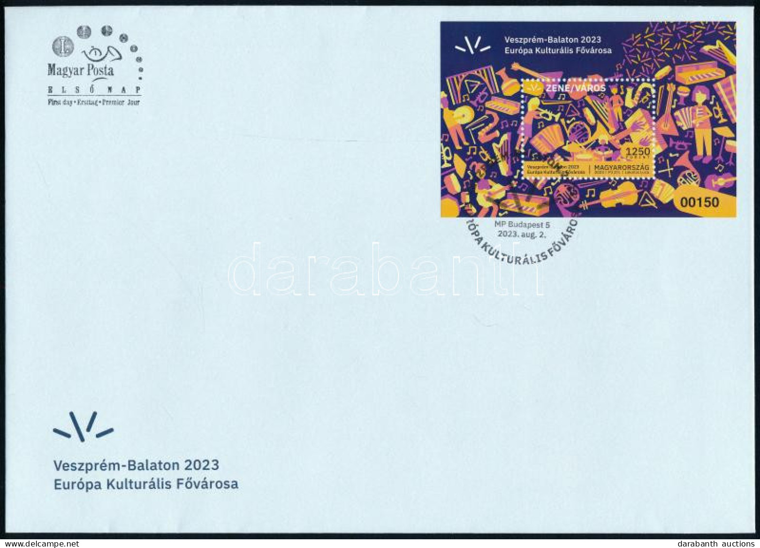 2023 Veszprém Balaton 2023 Európa Kultúrális Fővárosa Blokk FDC - Other & Unclassified