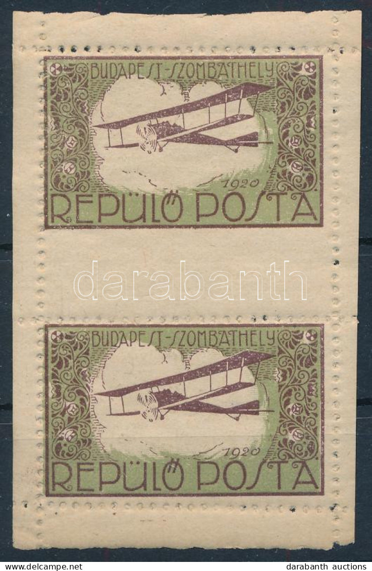 ** 1920/1 Budapest-Szombathely Légiposta Emlékív (20.000) - Other & Unclassified