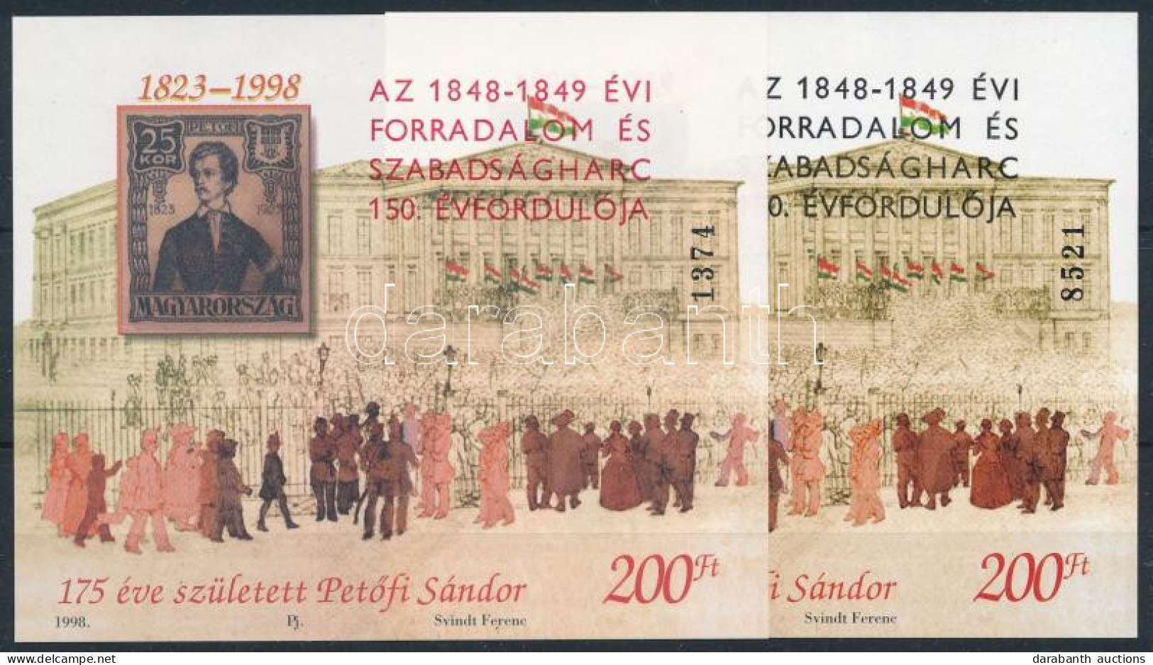 ** 1998 A Forradalom és Szabadságharc 150. évfordulója A Emlékívpár - Sonstige & Ohne Zuordnung