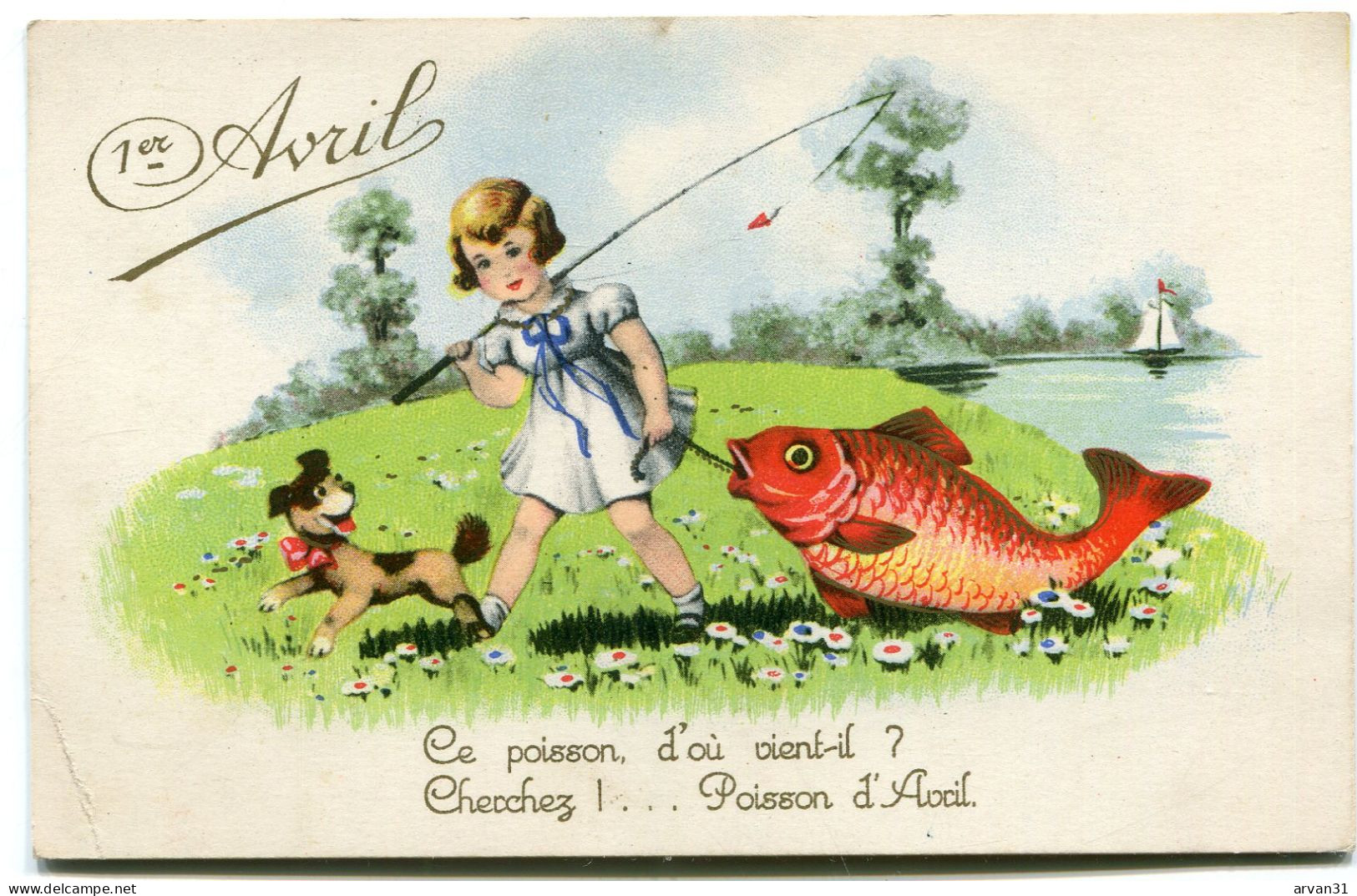 1 Er AVRIL - '' CE POISSON D' OU VIENT IL ''  - CARTE HUMORISTIQUE - - 1er Avril - Poisson D'avril