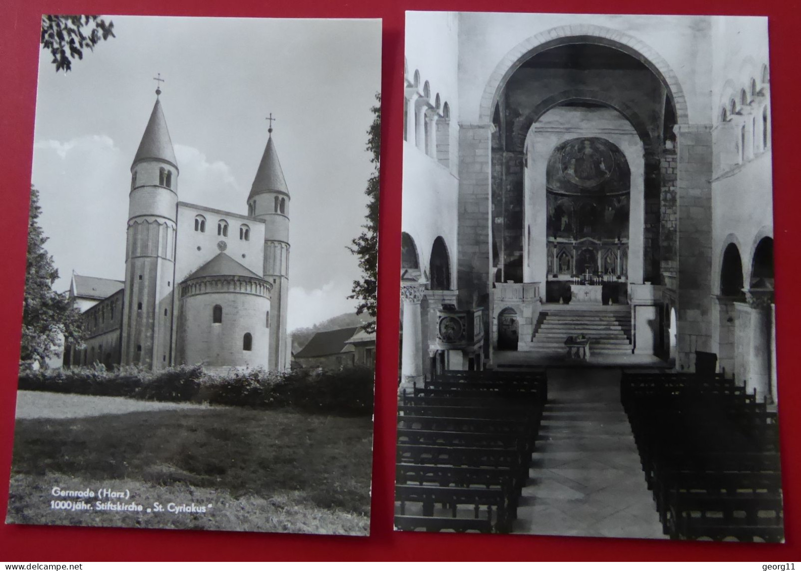 2 X Gernrode - Stiftskirche St. Cyriakus - Harz - Quedlinburg - 1984 - Echt Foto - Quedlinburg