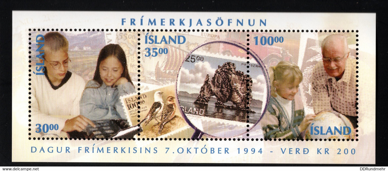 1994 Stamp Day MI IS BL17 Sn IS 789  Yt IS BF17  Sg IS MS830  AFA IS 799 Xx MNH - Blocks & Kleinbögen