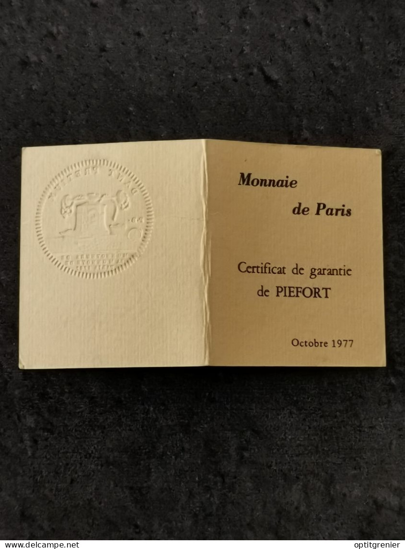 COFFRET PIEFORT ARGENT 50 FRANCS HERCULE 1977 N° 621/465 AU REEL / SILVER FRANCE