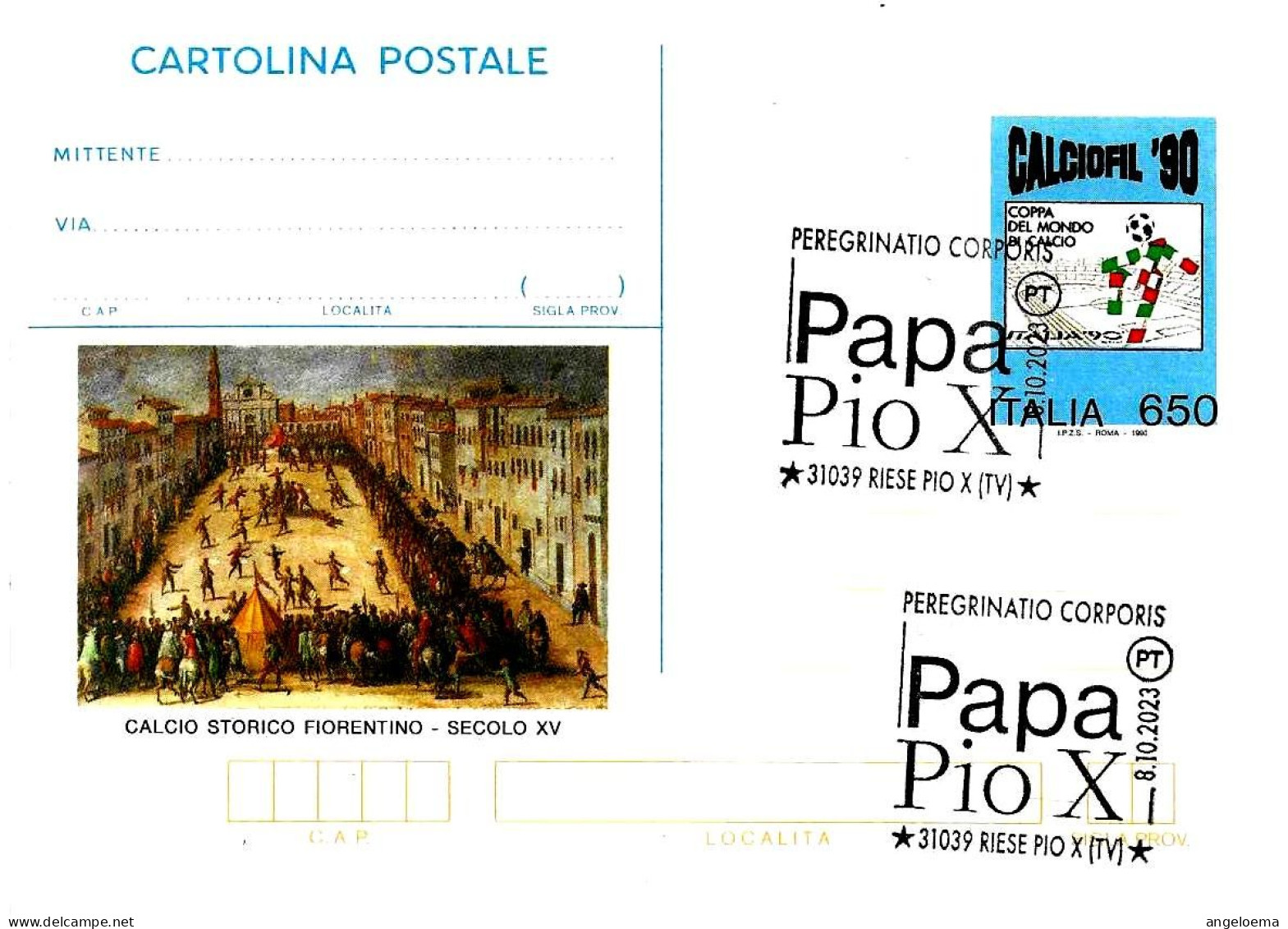 ITALIA ITALY - 2023 RIESE PIO X (TV) Peregrinatio Corporis S. Pio X Papa Su Cartolina Postale CP - 11061 - 2021-...: Storia Postale