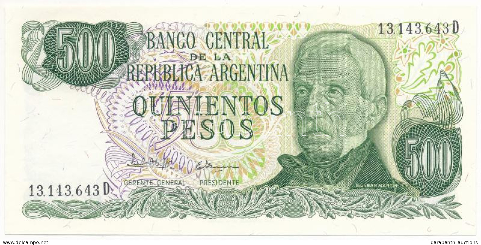 Argentína 1982. 500P T:AU Hajlás Az Egyik Szélén Argentina 1982. 500 Pesos C:AU Bend On One Side Krause P#303 - Zonder Classificatie