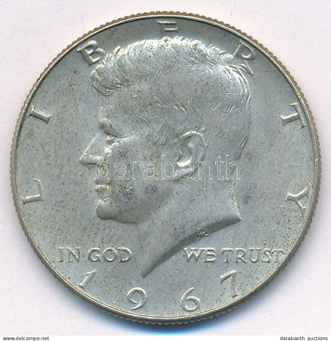 Amerikai Egyesült Államok 1967. 1/2$ Ag "Kennedy" T:XF Patina USA 1967. 1/2 Dollar Ag "Kennedy" C:XF Patina Krause KM#20 - Unclassified