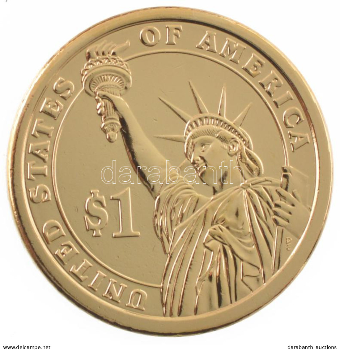 Amerikai Egyesült Államok 2007D 1$ Aranyozott Cu-Ni-Zn "Elnöki Dollárok - George Washington" Kapszulában T:UNC USA 2007D - Non Classés