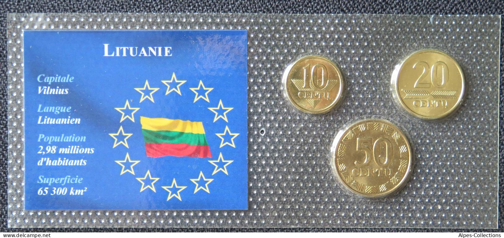 LTUX03 - LITUANIE - SERIE MONNAIES - 3 Pièces - 10,20,50 Centu - Lithuania