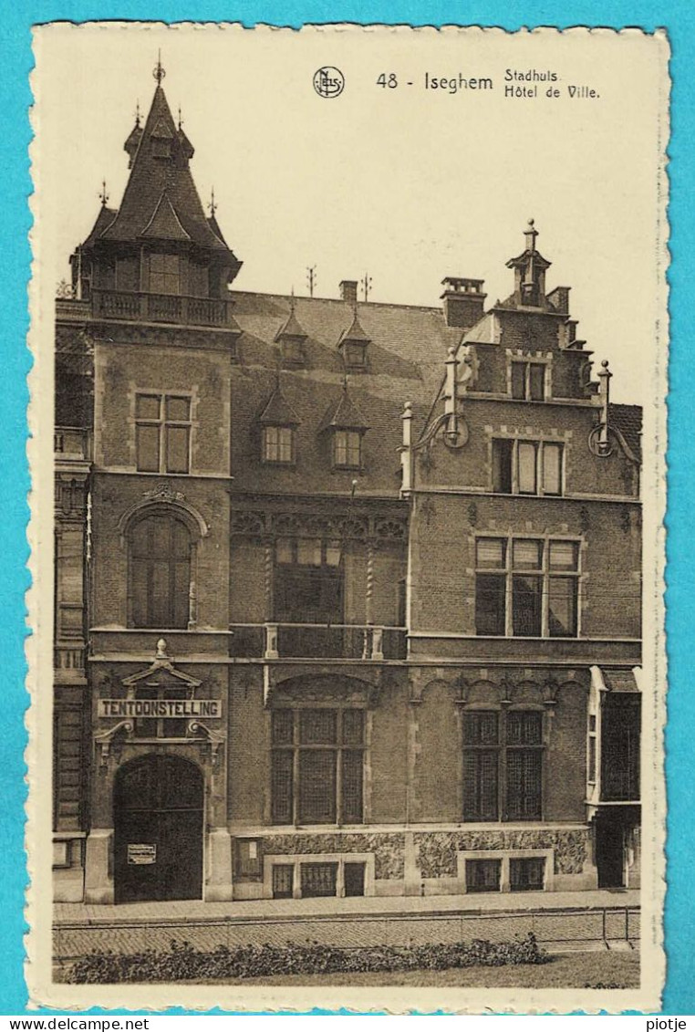 * Izegem - Iseghem (West Vlaanderen) * (Nels, Nonkel, Nr 48) Stadhuis, Hotel De Ville, Rathaus, Town Hall, Façade - Izegem