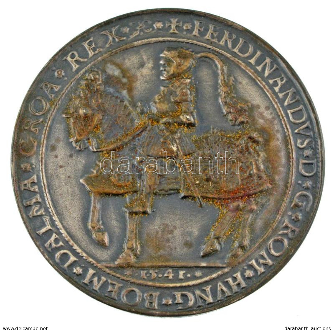 Csehszlovákia 1967. "I. Ferdinánd" 1541-es évjáratú "Schauthaler" Előlapjának Mintájára Készült Ezüstözött Bronz Emlékér - Ohne Zuordnung