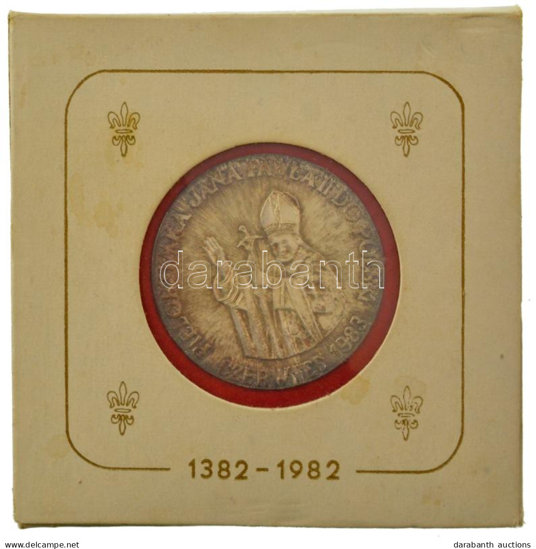 Lengyelország 1983. "II. János Pál Lengyelországi útja 1983 Június" Ezüstözött Fém Emlékérem Papírtokban (41mm) T:UNC Po - Sin Clasificación